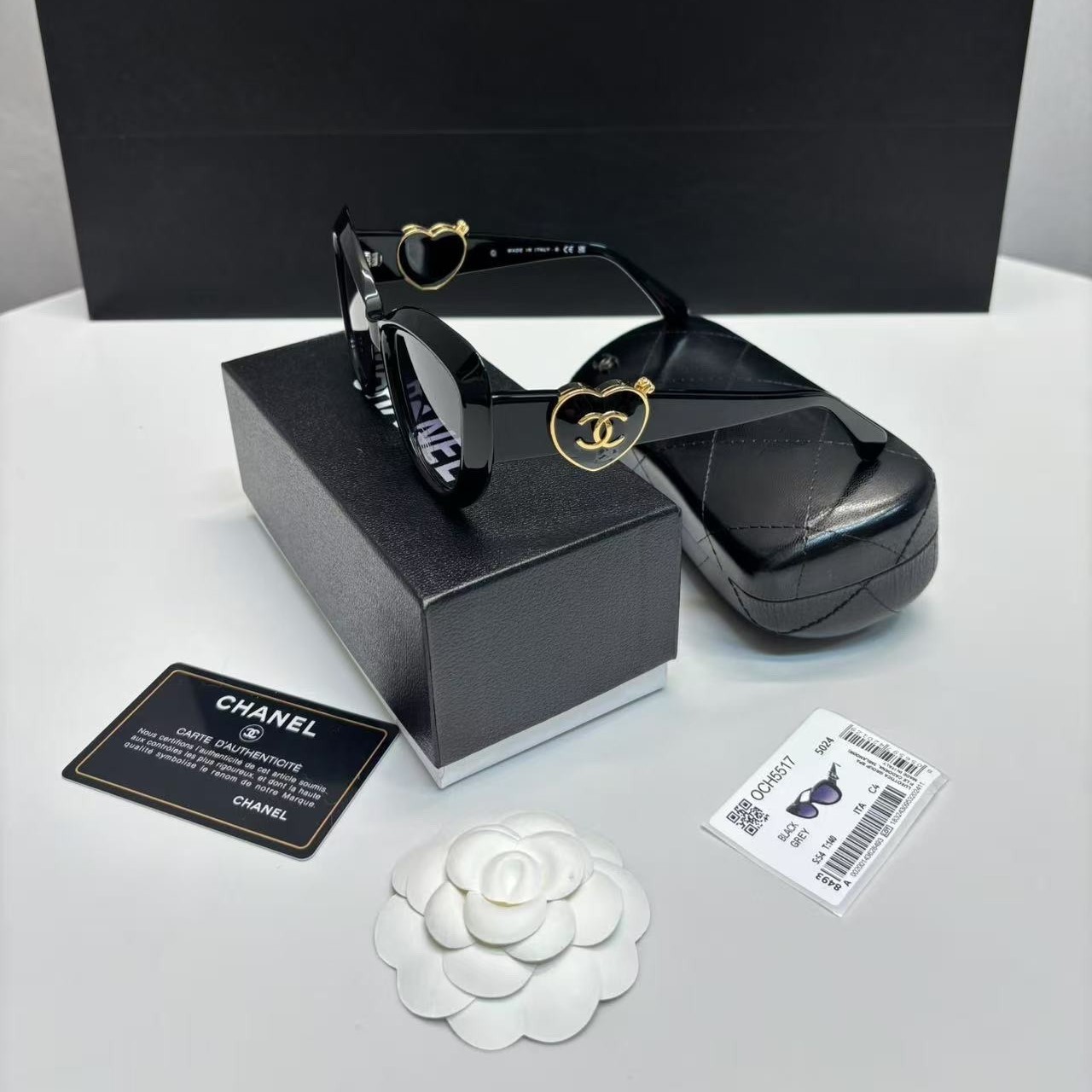 Ch**el Plastic Sunglasses Black For Women