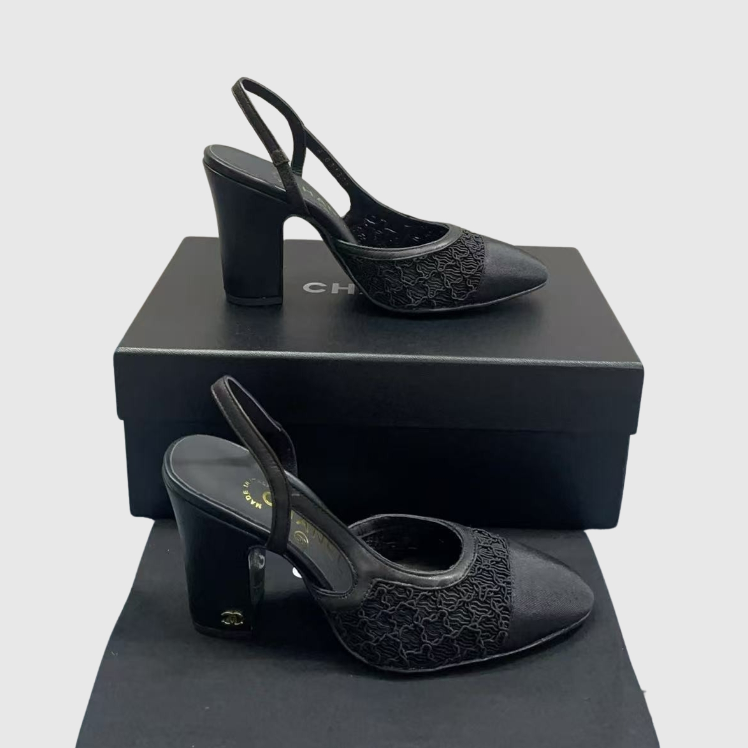 Ch**el Slingbacks Black For Women G45509-B20352-94305