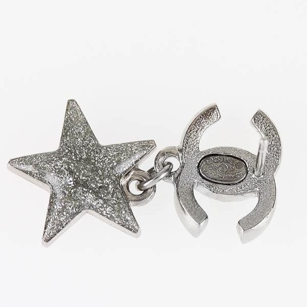 Ch**el CC Star Earrings Silver For Women