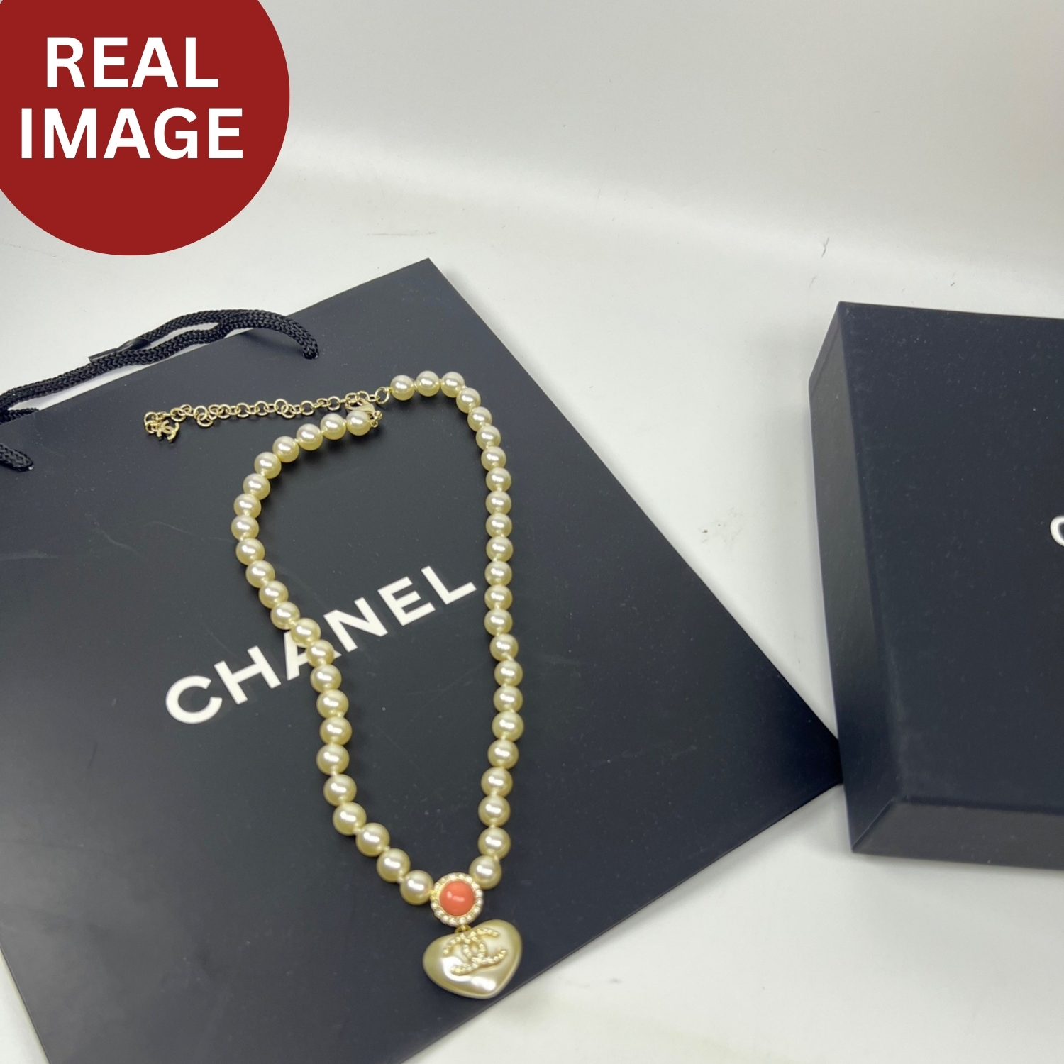 Ch**el Love Pearl Necklace White For Women