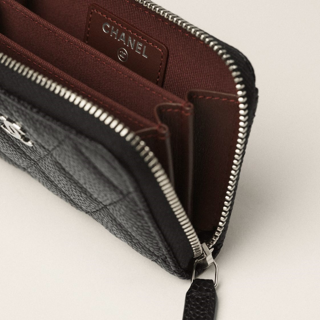 Ch**el Classic Zipped Coin Purse Black For Women 4.3in/11cm AP0216 Y01588 C3906