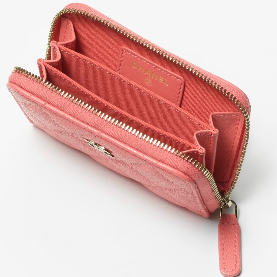 Ch**el Classic Zipped Coin Purse Pink For Women 4.3in/11cm AP0216 B10583 NZG80