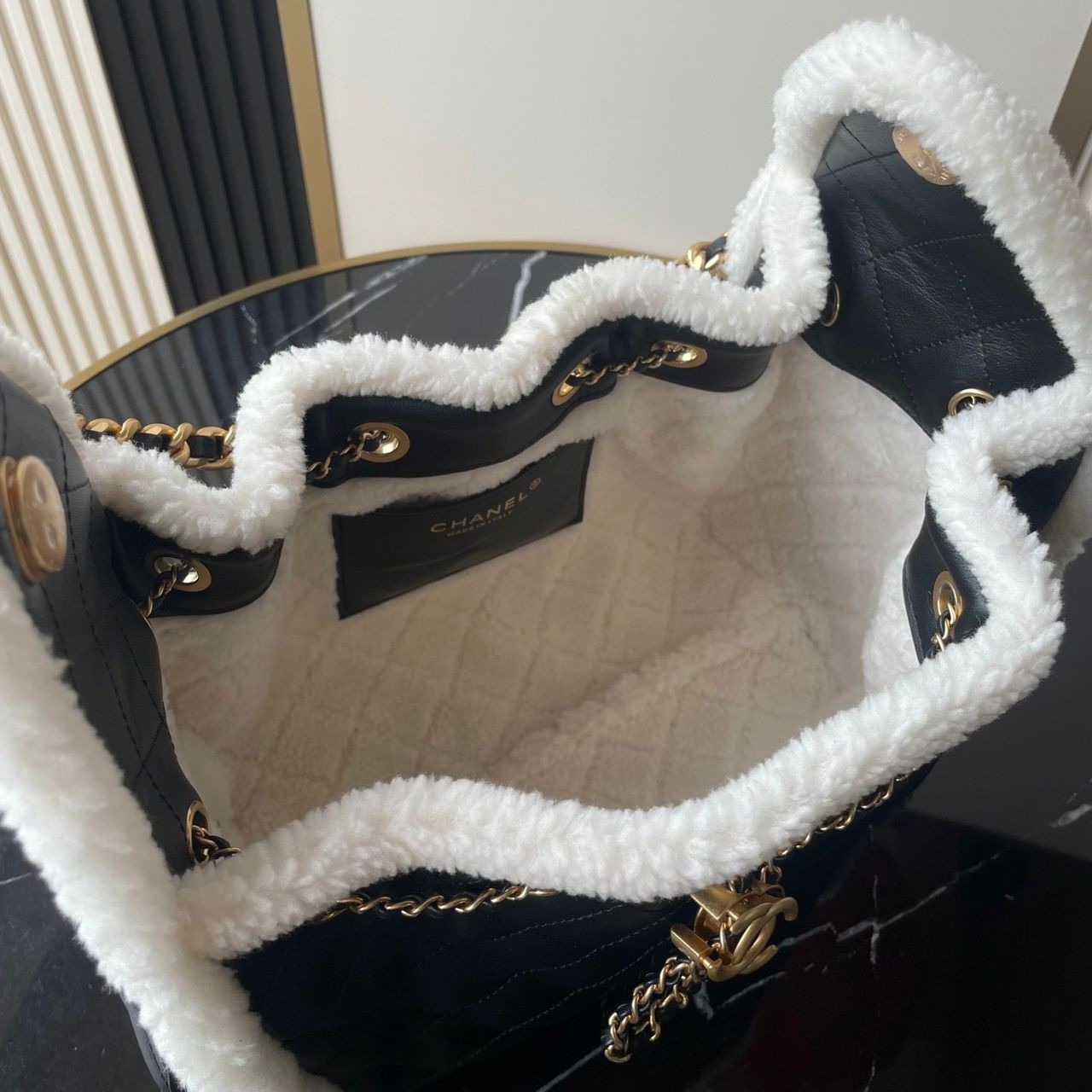 Ch**el 25 Small Handbag Black For Women 10.2in/26cm AS5293-B22309-U4139