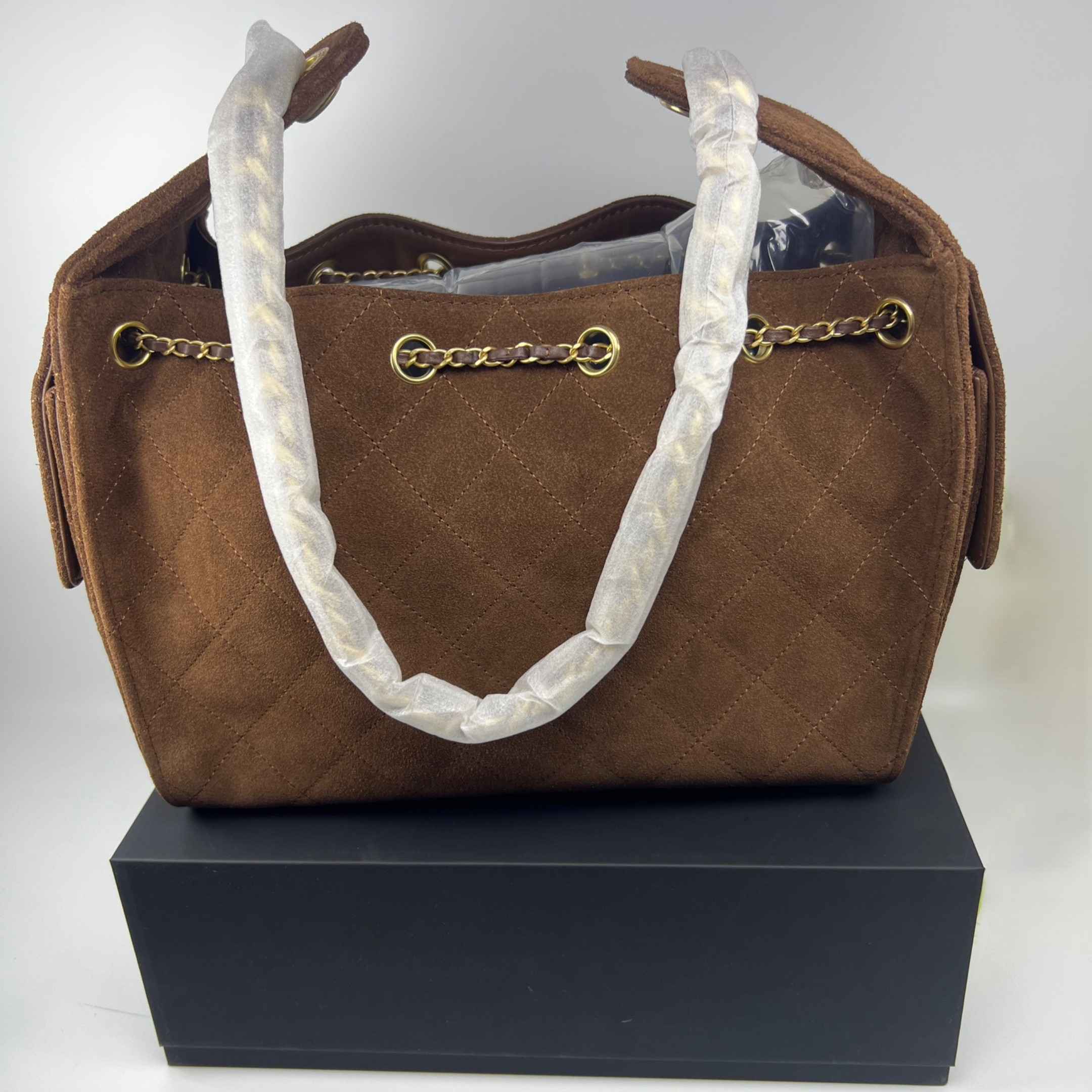 Ch**el 25 Small Handbag Dark Brown For Women 10.2in/26cm AS5293-B18799-U3950