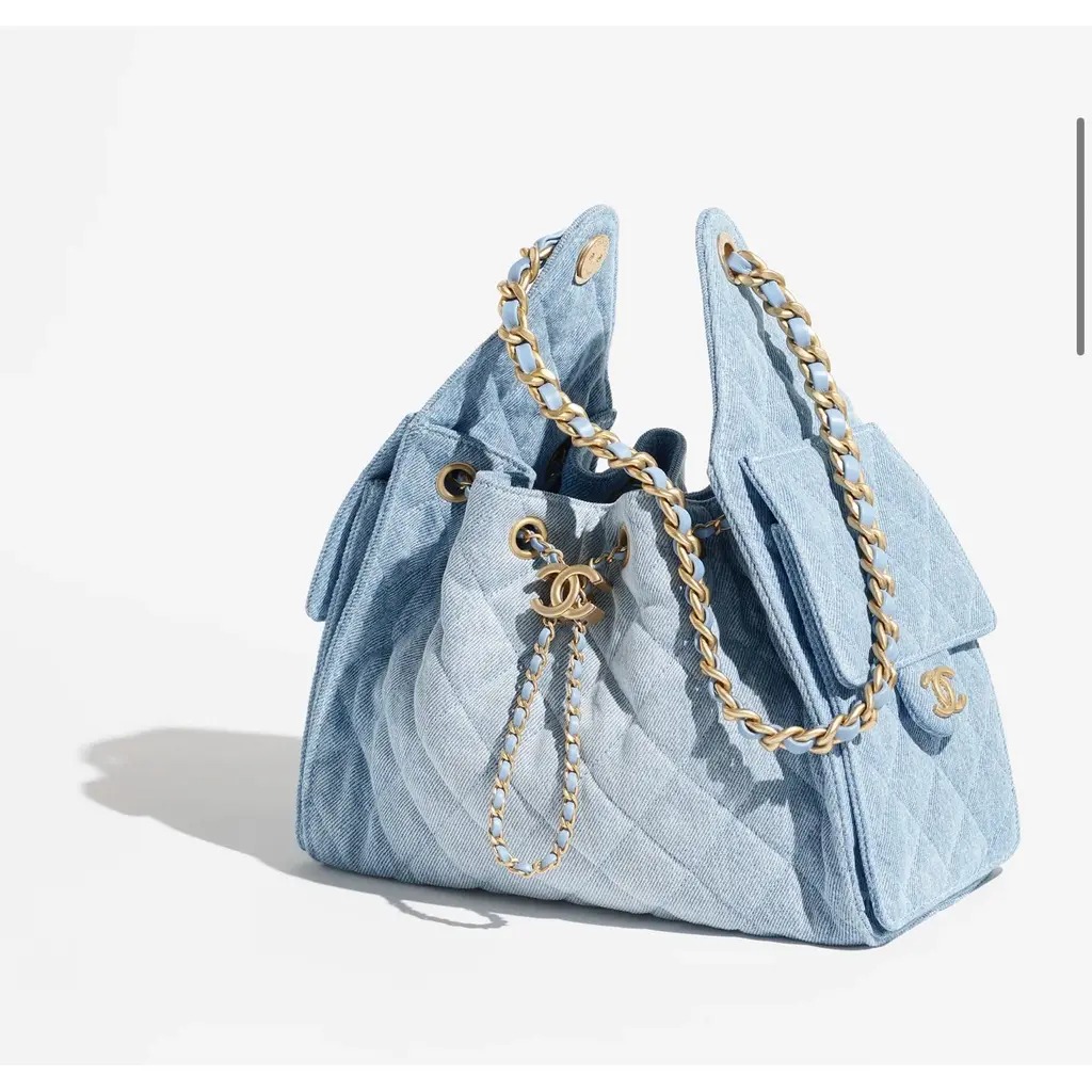 Ch**el 25 Small Handbag Blue For Women 10.2in/26cm AS5293-B20603-U0475