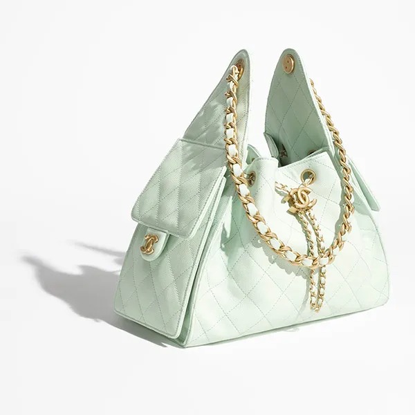 Ch**el 25 Small Handbag Light Green For Women 10.2in/26cm AS5293-B20304-NAGER