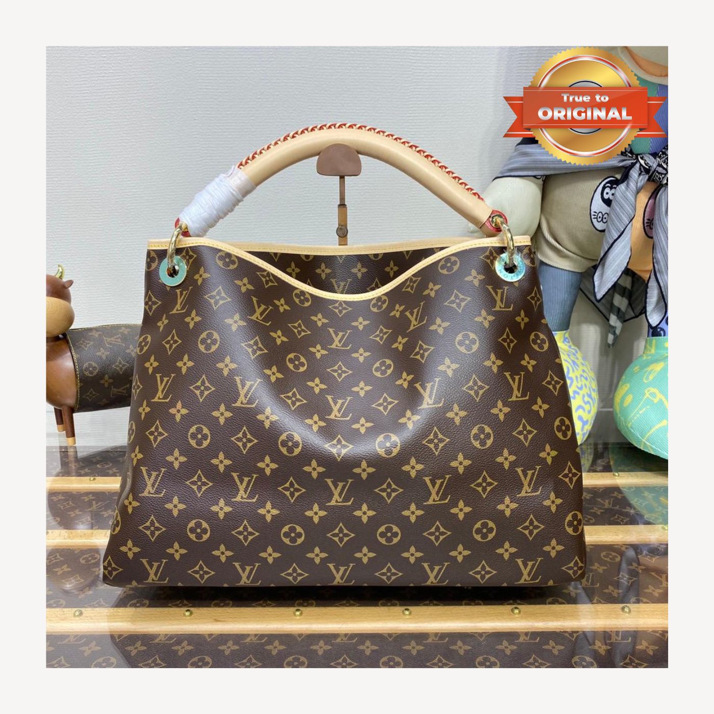 [True-to-ORIGINAL] L0vis Vvtt0n Artsy MM Monogram Canvas Brown For Women 16.1in/41cm LV M44869