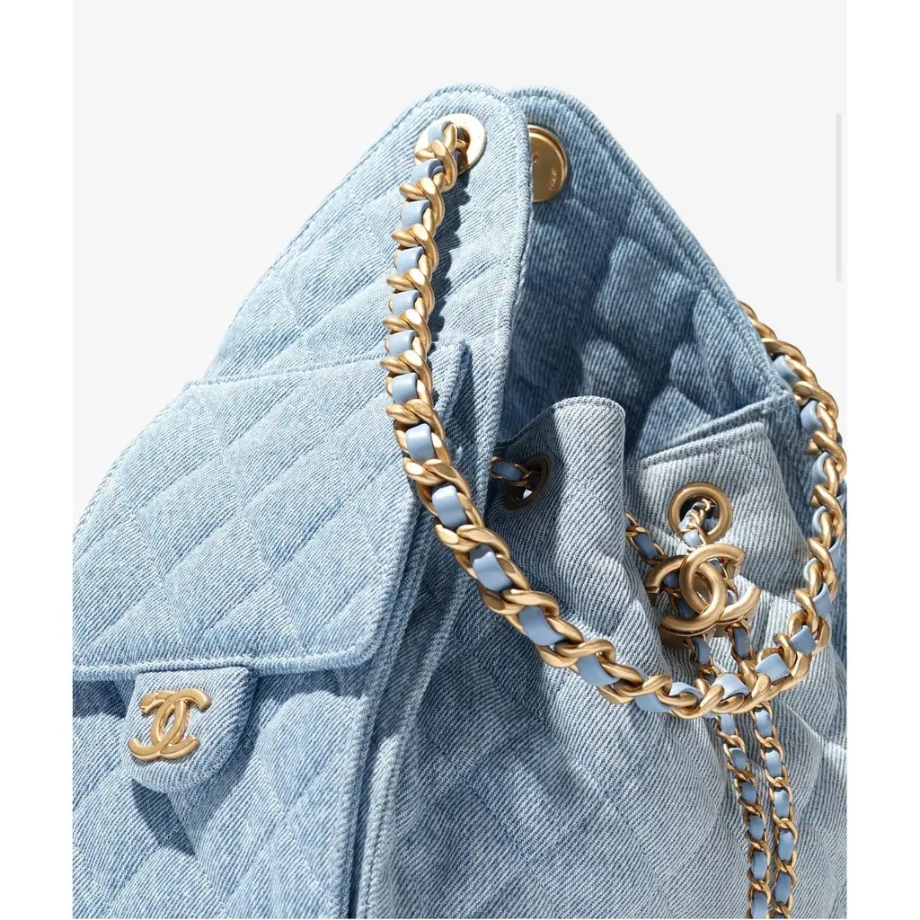 Ch**el 25 Small Handbag Blue For Women 10.2in/26cm AS5293-B20603-U0475