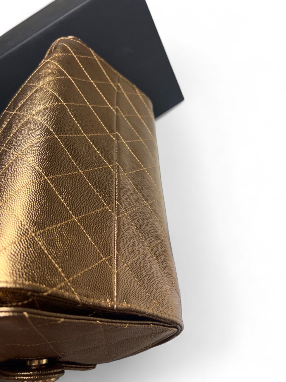 Ch**el 25 Small Handbag Dark Gold For Women 10.2in/26cm AS5293-B21060-U2158