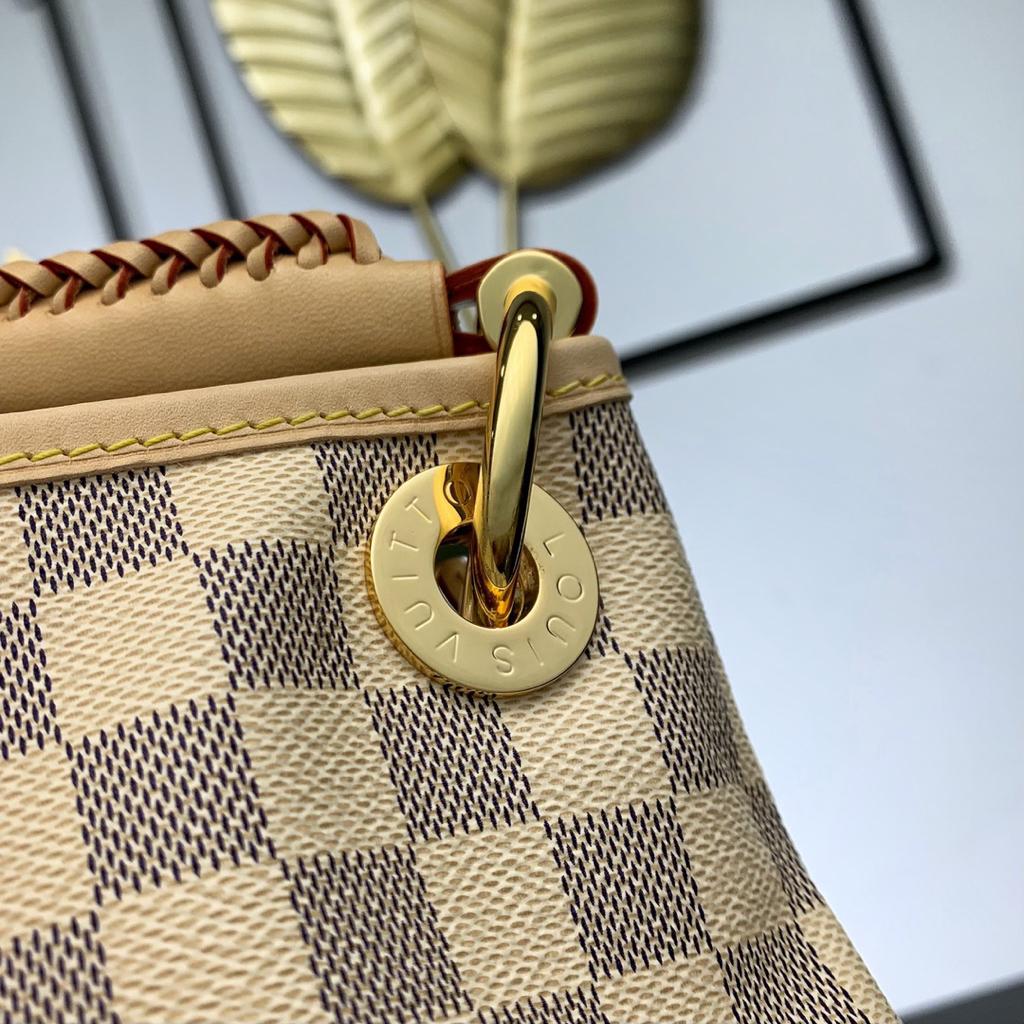 [True-to-ORIGINAL] L0vis Vvtt0n Artsy MM Damier Azur Canvas For Women, Women’s Handbags 16.1in/41cm LV N40253