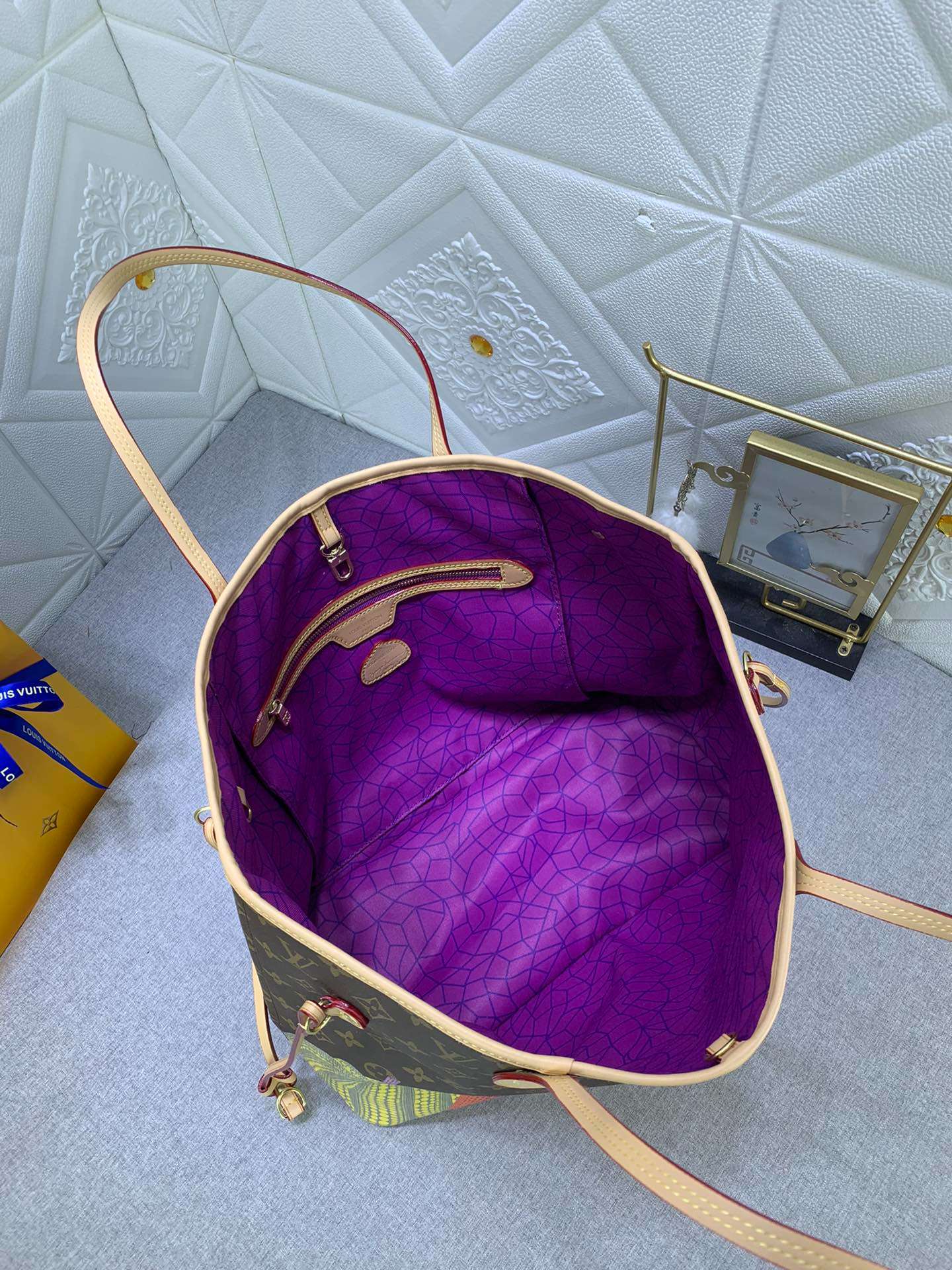 L0vis Vvtt0n LV x YK Neverfull MM Bag Brown For Women 12.2in/31cm M46468