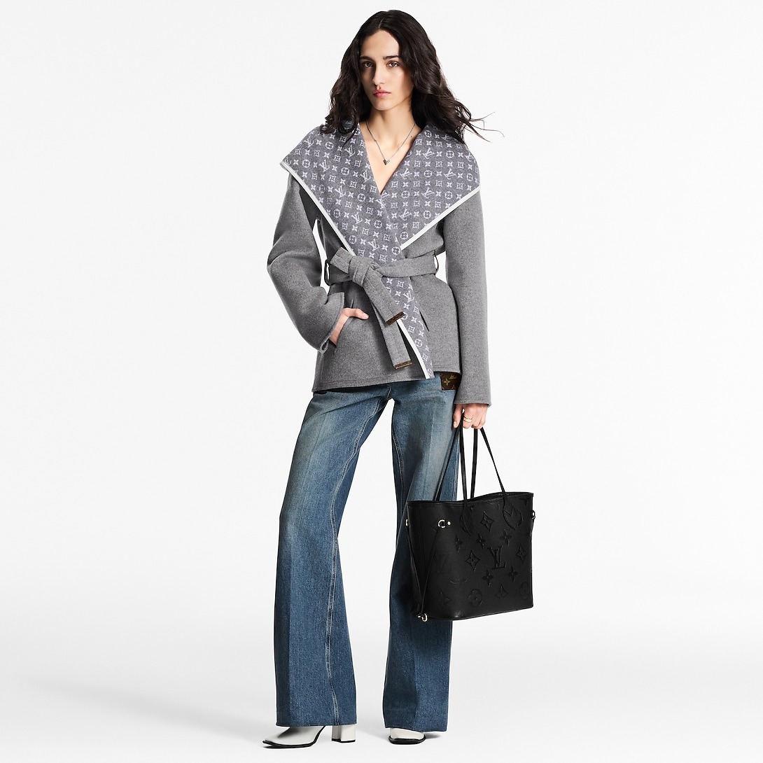 L0vis Vvtt0n Neverfull MM Tote Bag Black For Women 12.2in/31cm M45685