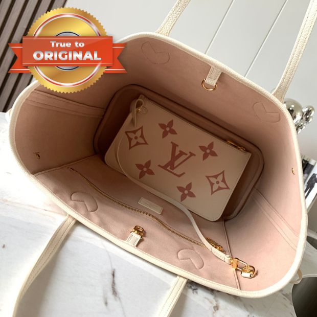 [True-to-ORIGINAL] L0vis Vvtt0n Neverfull MM Creme For Women 12.2in/31cm M21579