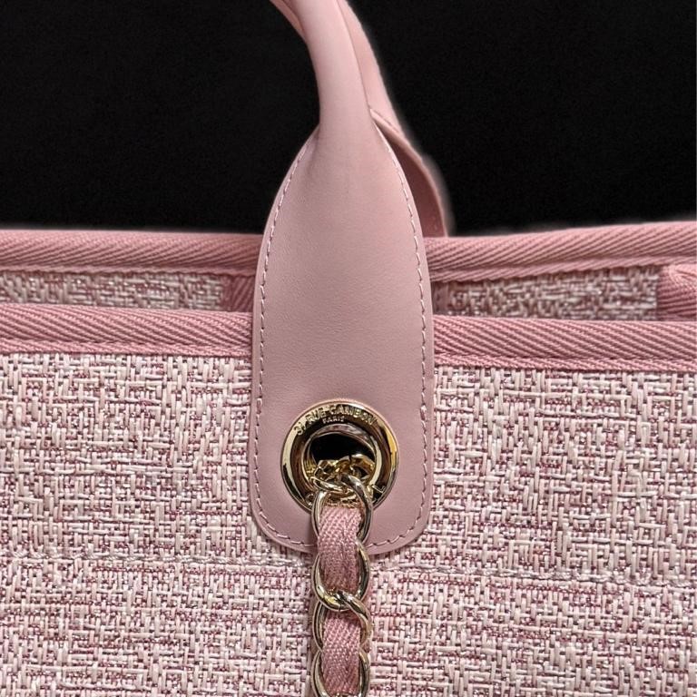 Ch**el Deauville Tote 38cm Pink For Women A66941