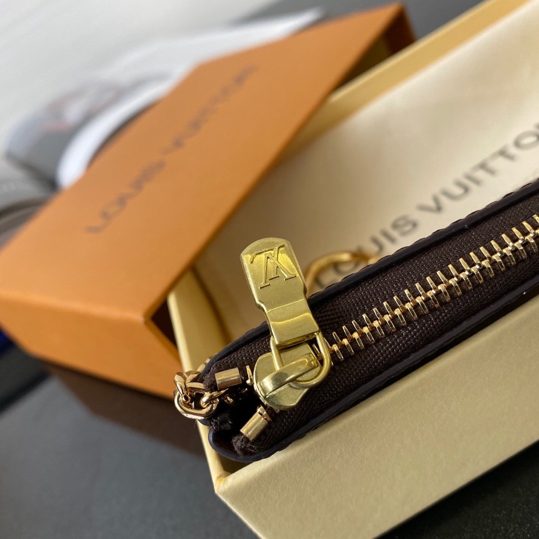 L0vis Vvtt0n Key Pouch In Iconic Monogram Canvas Brown For Women, Women’s Wallet 12cm LV M62650