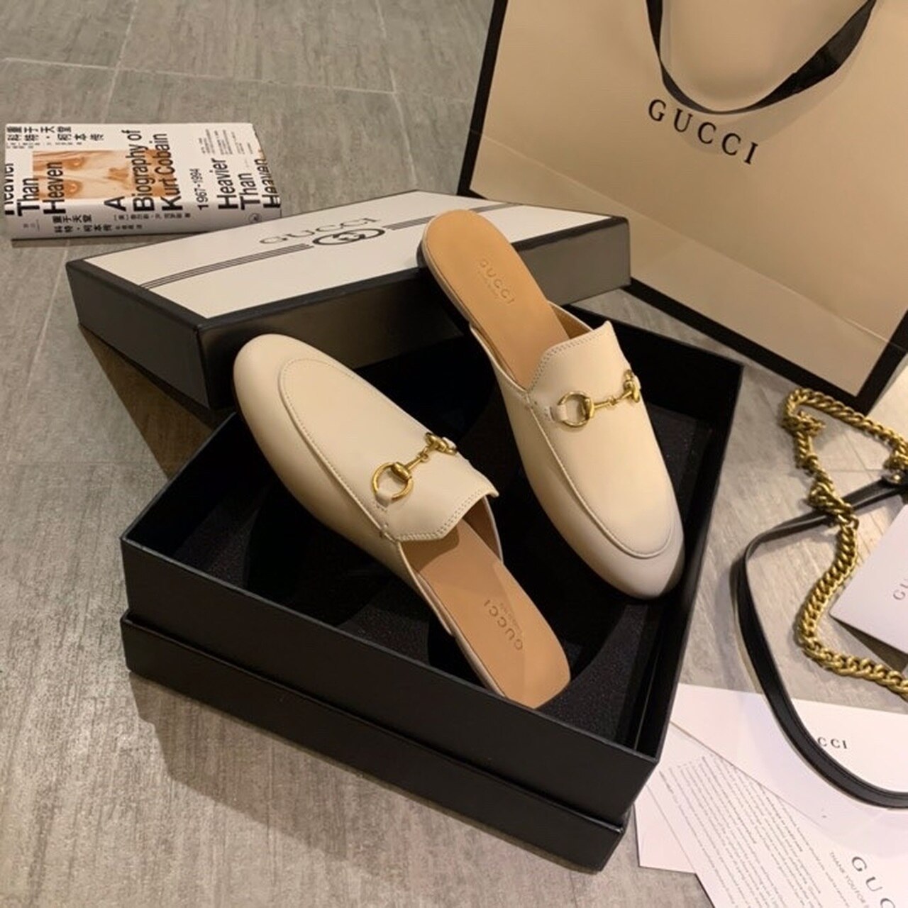 Gvc*1 Women’s Princetown Slipper White For Women GG 423513 C9D00 9022