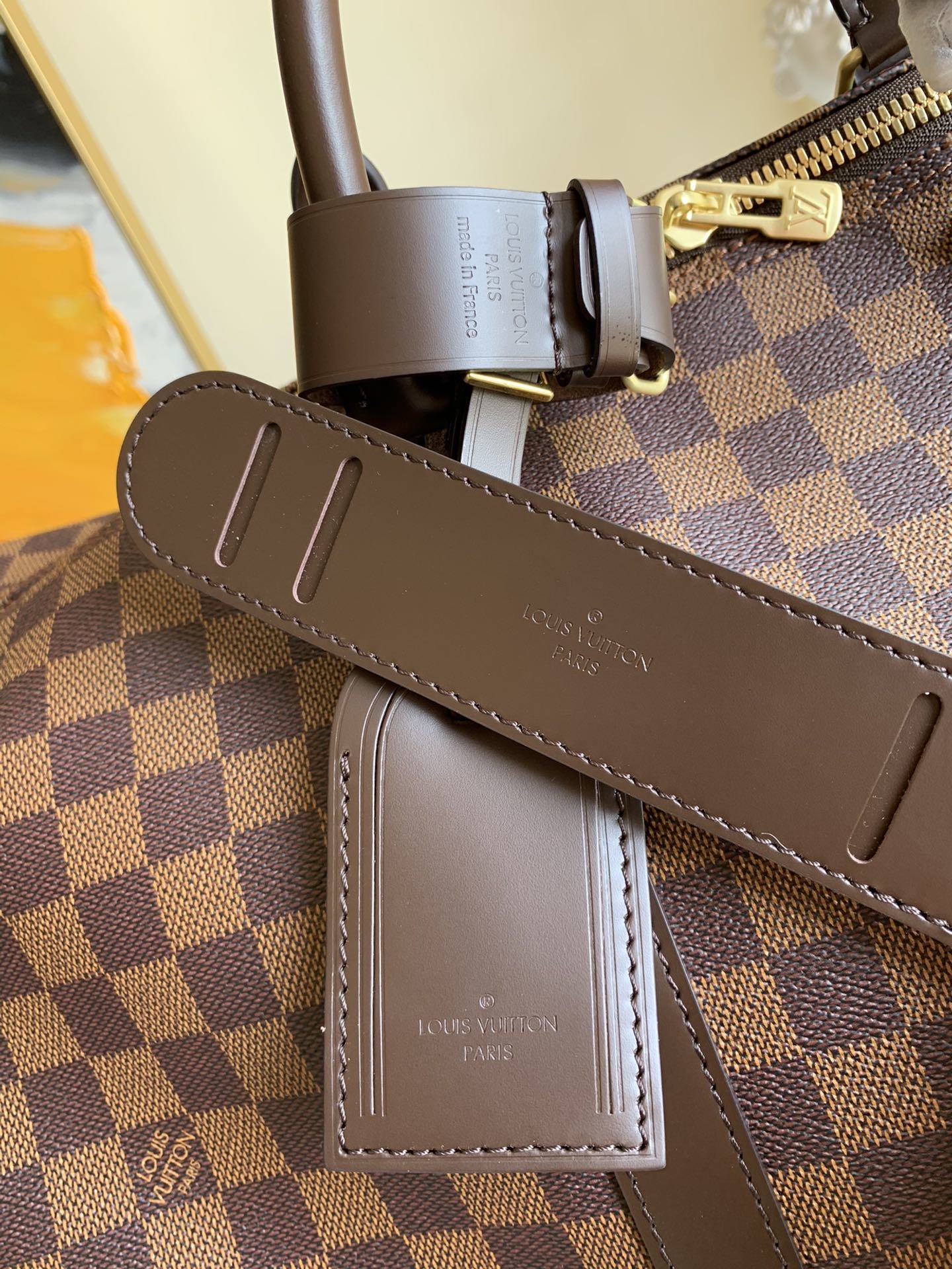 L0vis Vvtt0n Keepall Bandouliére 55 Damier Ebene Canvas