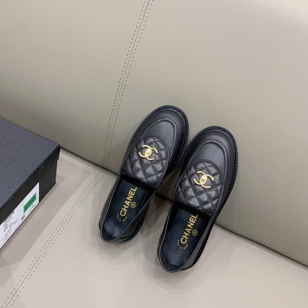 Ch**el Loafers Black For Women, Women’s Shoes G36646