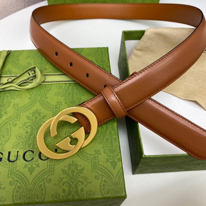 Gvc*1 Blondie Belt Brown, GG Women Belt ‎690557 US10G 8351