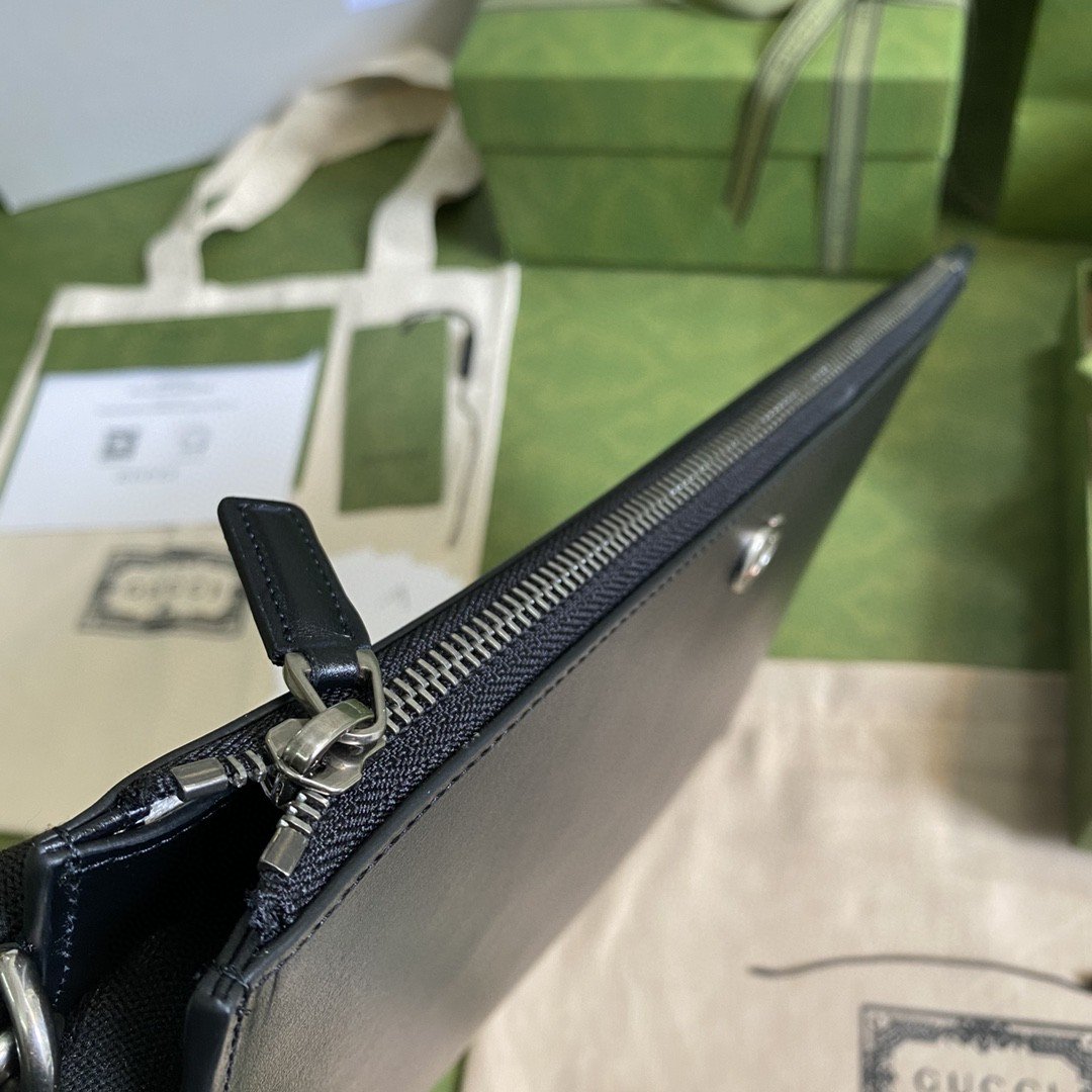 Gvc*1 Marmont Pouch Black  31cm GG 475317 DJ20T 1000