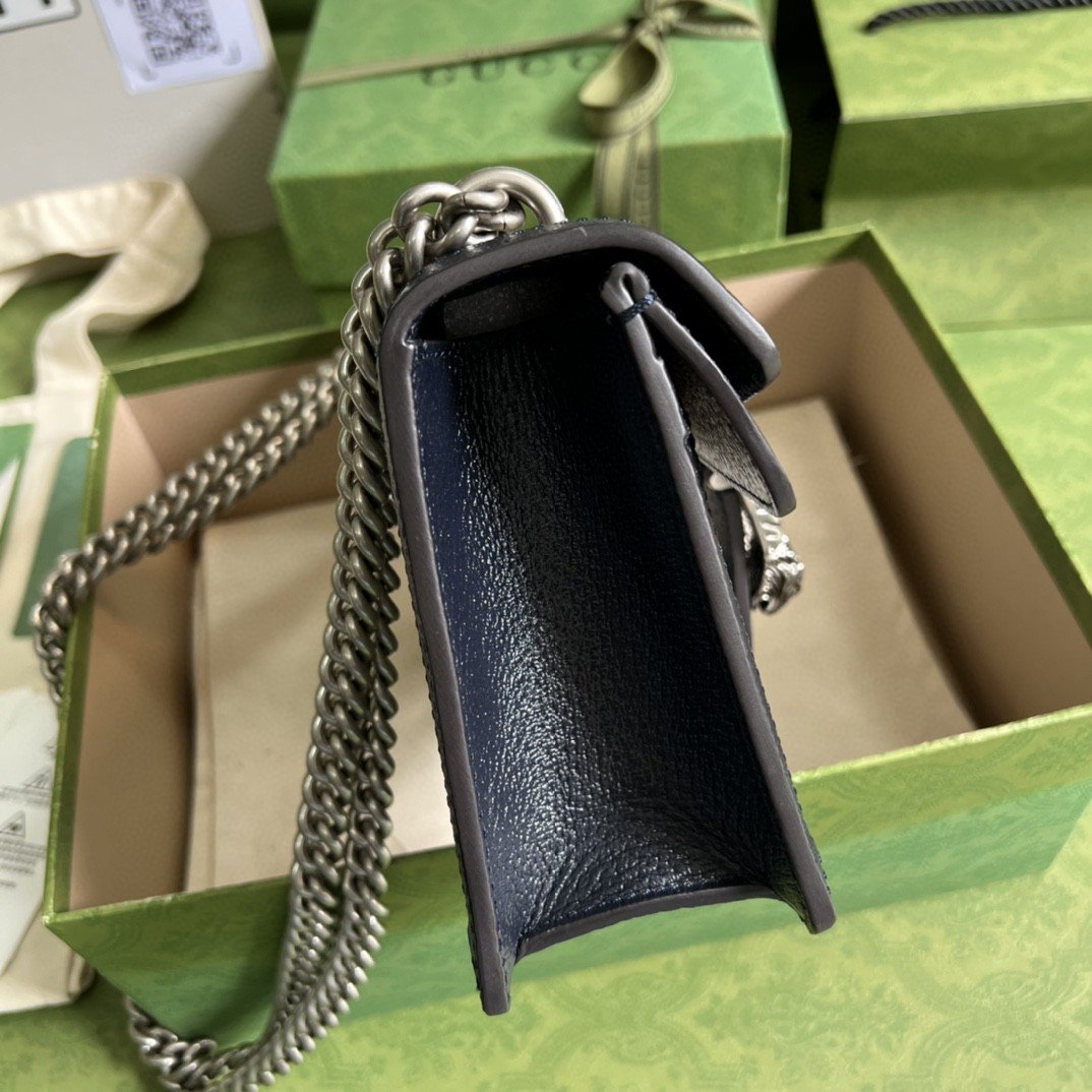 Gvc*1 Dionysus Small GG Shoulder Bag Beige And Blue GG Svp*me Canvas For Women 10in/25cm 499623 K9GSN 4075