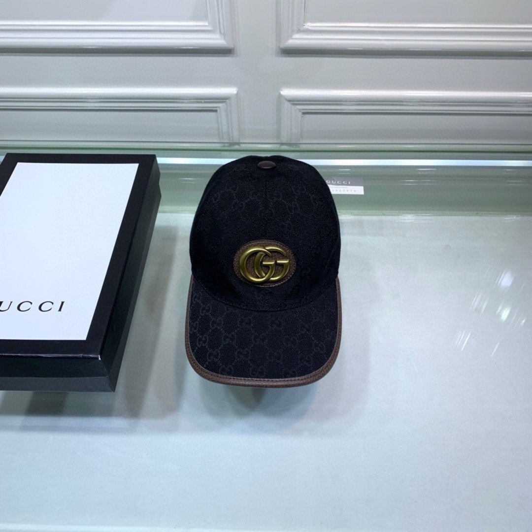 Gvc*1 Canvas Baseball Hat Black GG Hat