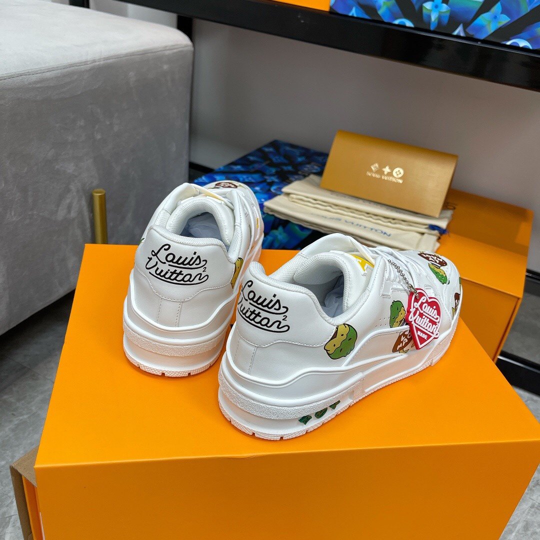 L0vis Vvtt0n LV Trainer Sneaker White By Virgil Abloh For Women LV 1A9JC5
