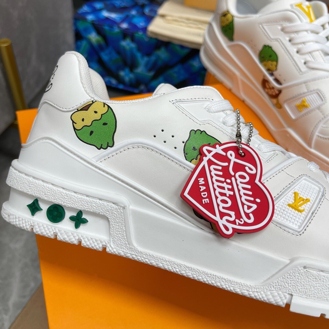 L0vis Vvtt0n LV Trainer Sneaker White By Virgil Abloh For Women LV 1A9JC5