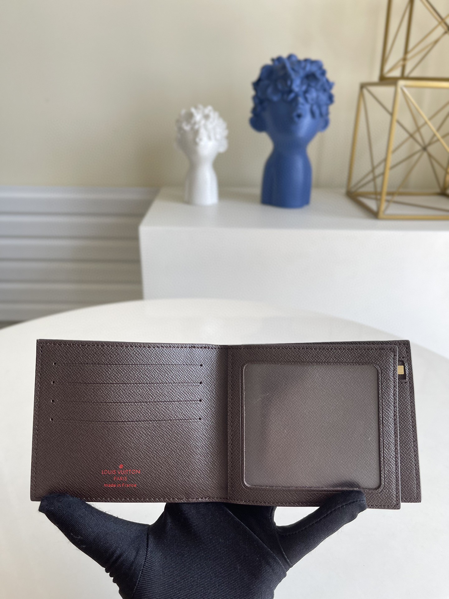 L0vis Vvtt0n Amerigo Wallet Damier Ebene For Men, Men’s Wallet 4.7in/11.5cm LV