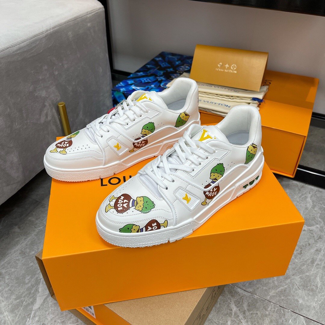 L0vis Vvtt0n LV Trainer Sneaker White By Virgil Abloh For Women LV 1A9JC5