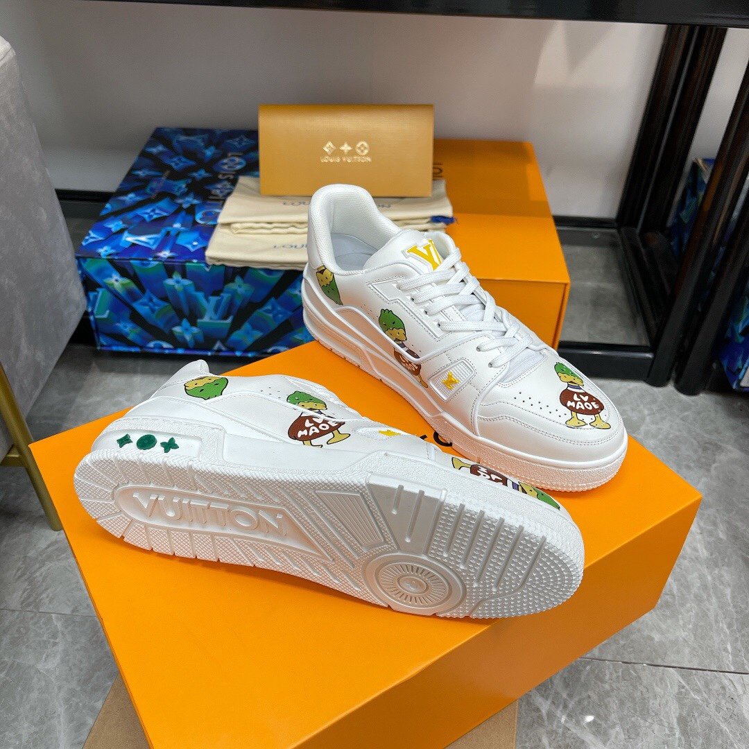 L0vis Vvtt0n LV Trainer Sneaker White By Virgil Abloh For Women LV 1A9JC5