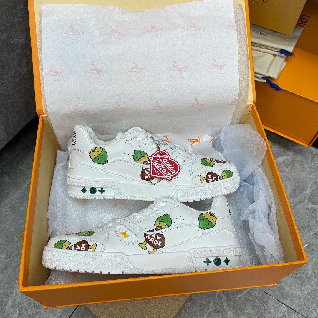 L0vis Vvtt0n LV Trainer Sneaker White By Virgil Abloh For Women LV 1A9JC5