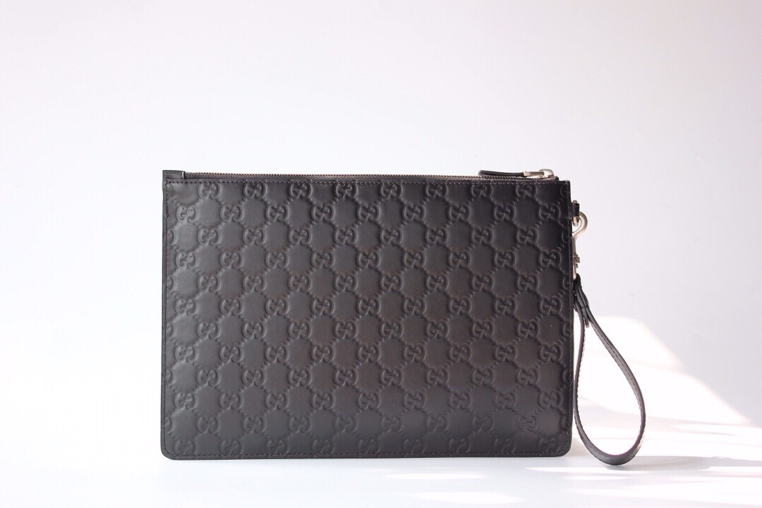 Gvc*1 MicroGvc*1ssima Pouch Black For Men, Men’s Pouch 12in/31cm GG