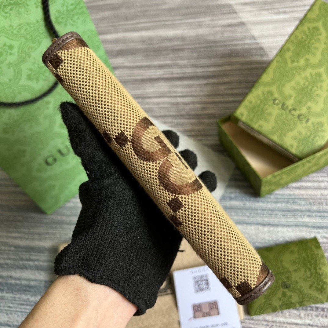 Gvc*1 Diana Jumbo GG Zip Around Wallet With GG Signature Brown For Men 7.5in/19cm GG