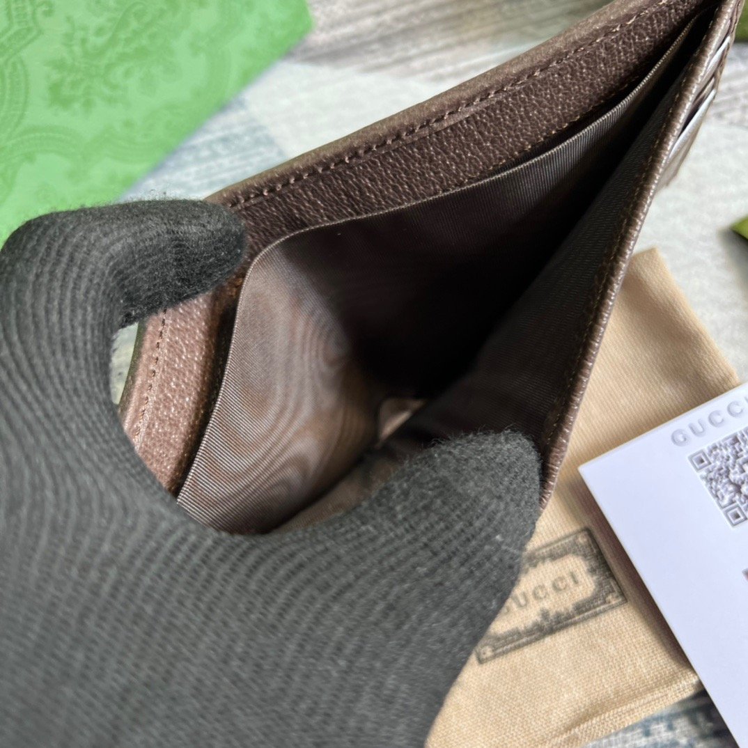 Gvc*1 Jumbo GG Wallet Brown For Men 4.3in/11cm GG 699308 UKMBG 2572