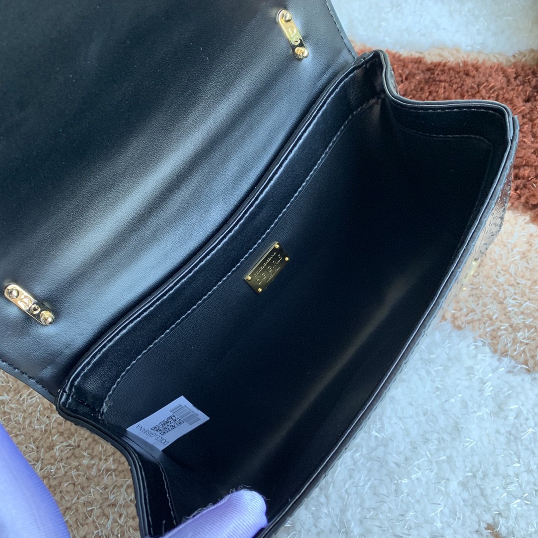 Dolce & Gabbana DG Girls Cross Body Bag Black For Women 8.3in/21cm DG