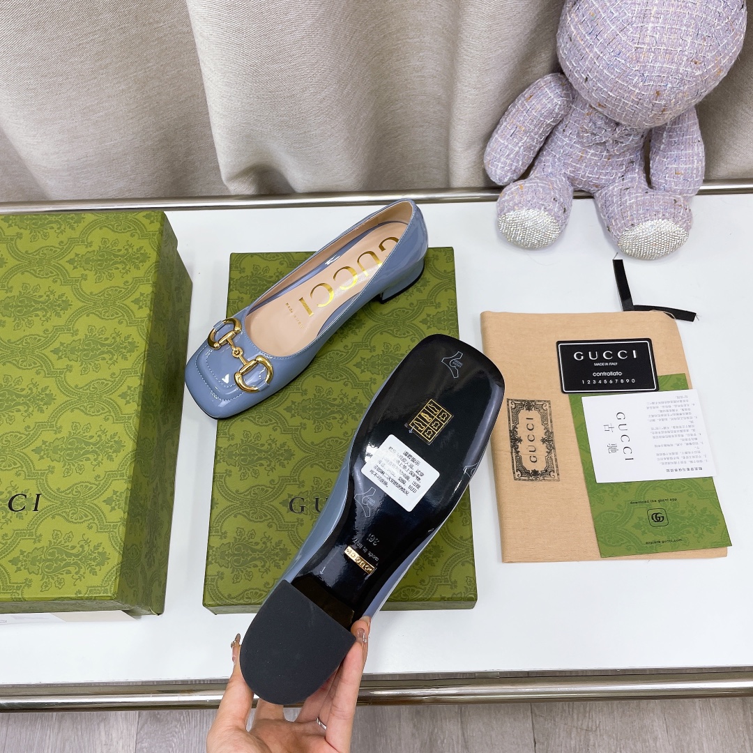 Gvc*1 Women’s Ballet Flat With Horsebit Jade Green For Women GG