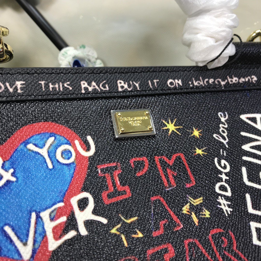 Dolce & Gabbana Medium Sicily Handbag In Dauphine Muticolour For Women 10.2in/26cm DG