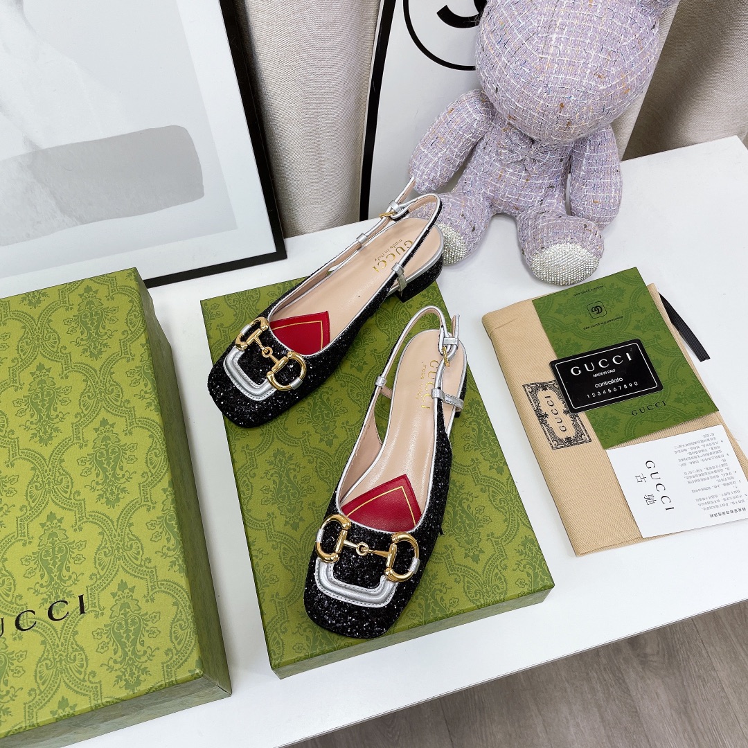 Gvc*1 Lovelight Slingback With Horsebit Black For Women GG