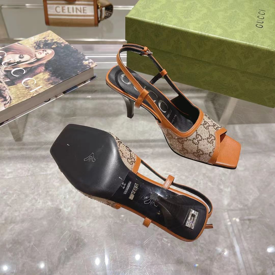 Gvc*1 Women’s GG Slingback Mid-Heel Pump Orange For Women GG