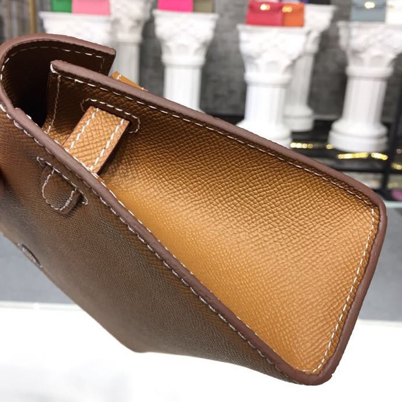 H**me5 Mini Kelly KP Pochette Gold For Women Gold Toned Hardware 8.7in/22cm