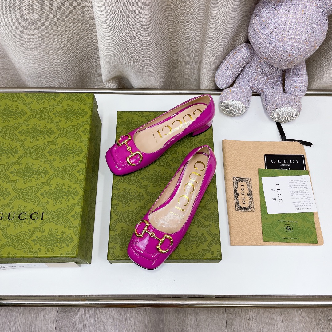 Gvc*1 Women’s Ballet Flat With Horsebit Dark Pink For Women GG