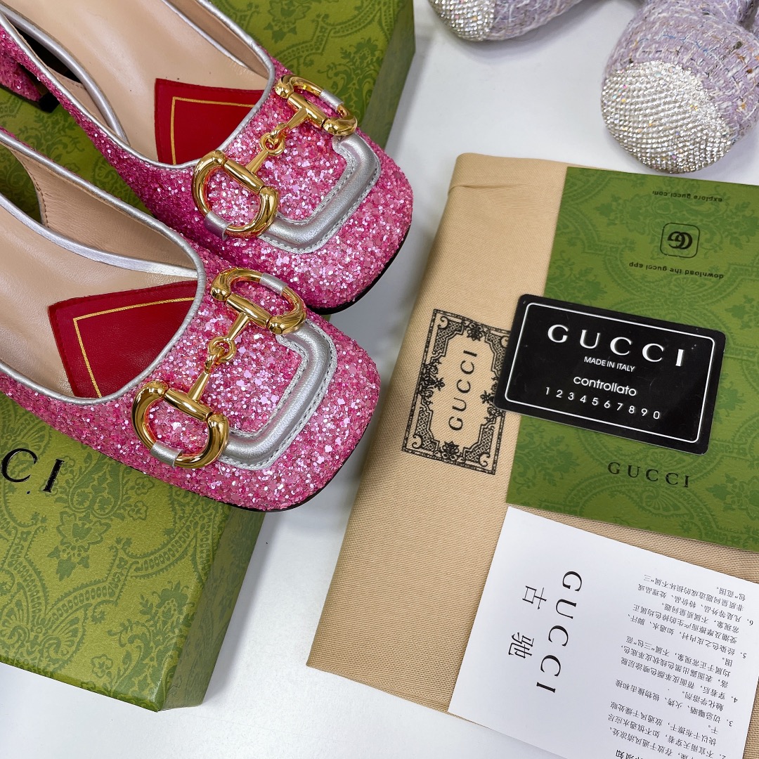 Gvc*1 Lovelight Slingback Mid-Heel With Horsebit Silver For Women GG