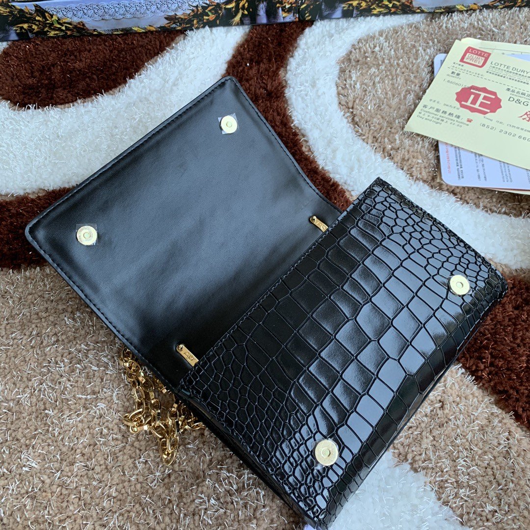 Dolce & Gabbana DG Girls Cross Body Bag Black For Women 8.3in/21cm DG