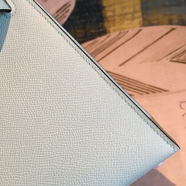 H**me5 Kelly Light Blue For Women Silver Toned Hardware 10in/25cm