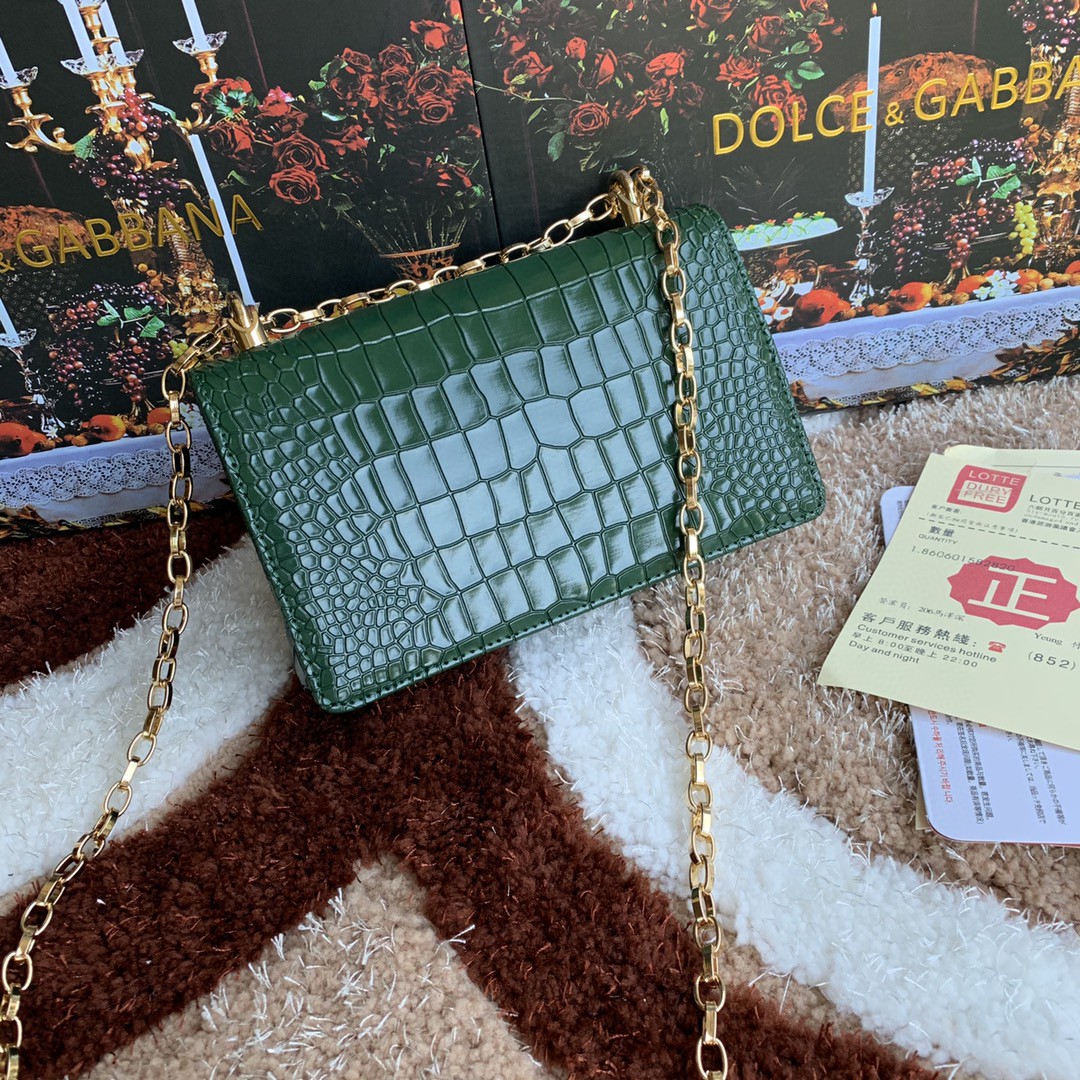 Dolce & Gabbana DG Girls Cross Body Bag Dark Green For Women 8.3in/21cm DG