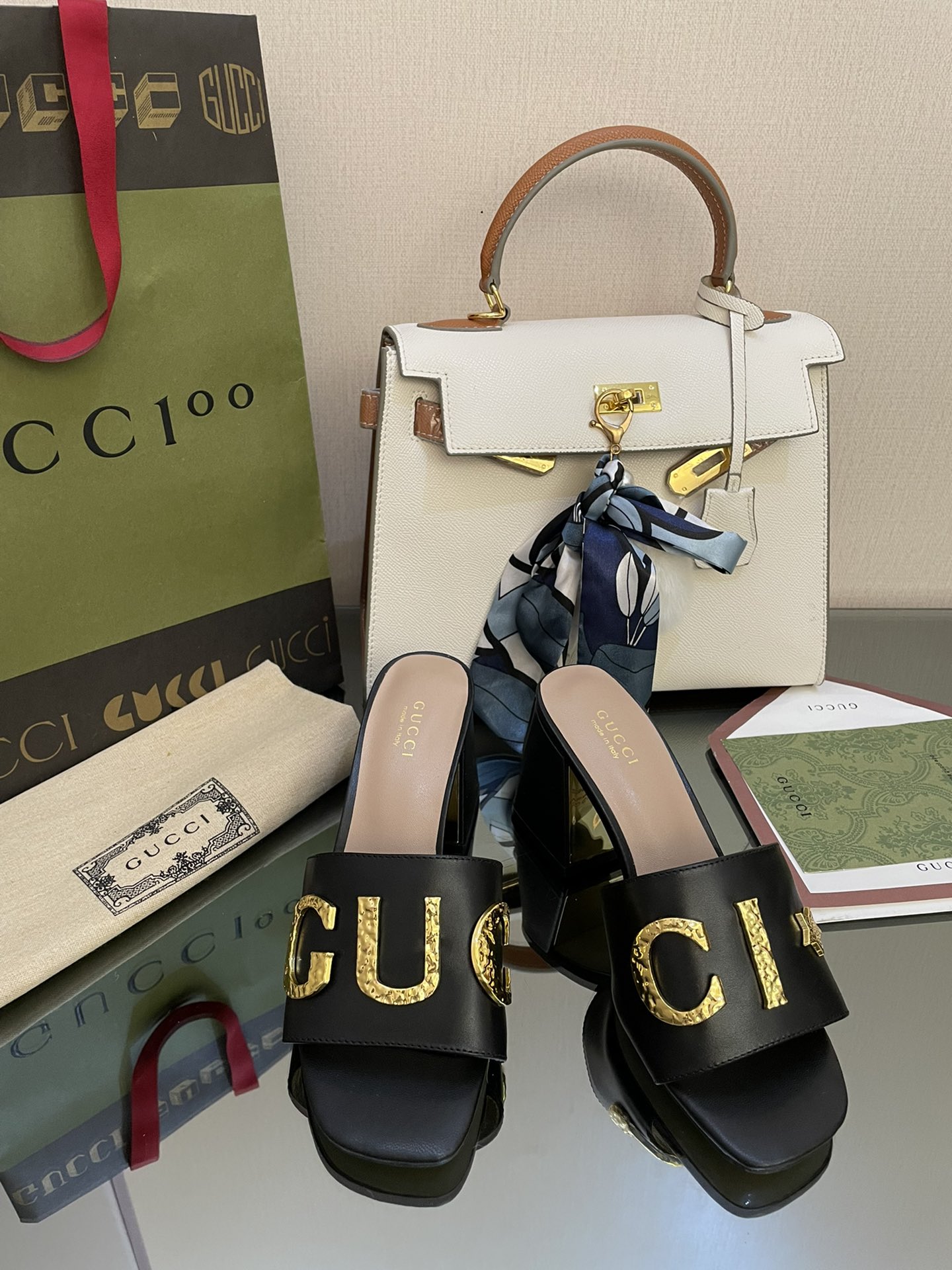 Gvc*1 Women’s ‘Gvc*1’ Slide Sandal Black For Women GG