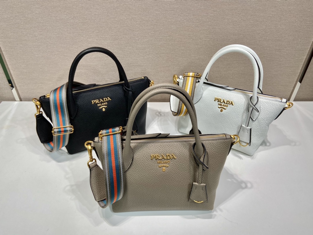 Pra*a Saffiano Mini Bag Beige For Women, Women’s Bags 9.4in/24cm