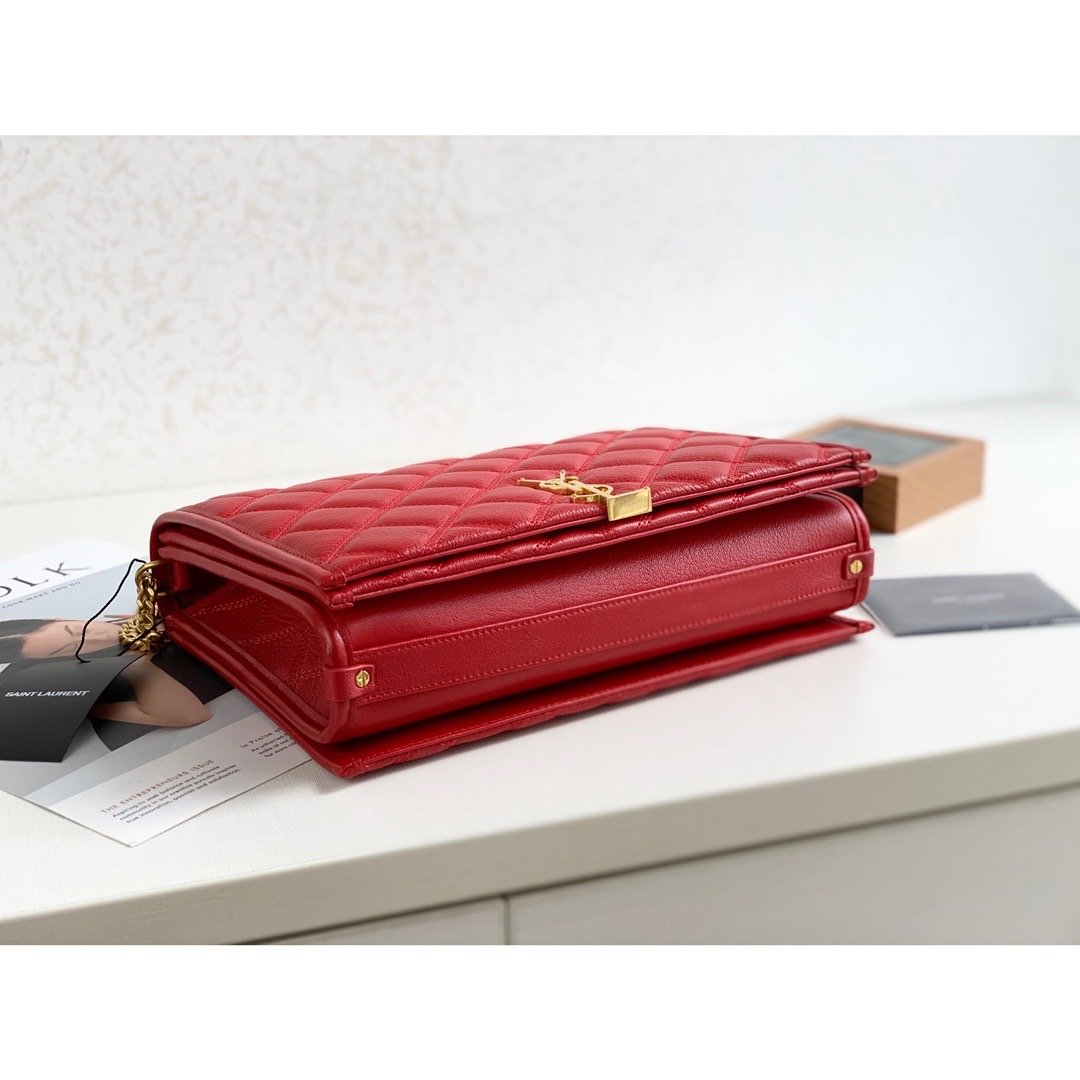 Sa1nt Lau*nt Becky Small Shoulder Bag Red For Women 10.5in/27cm Y51