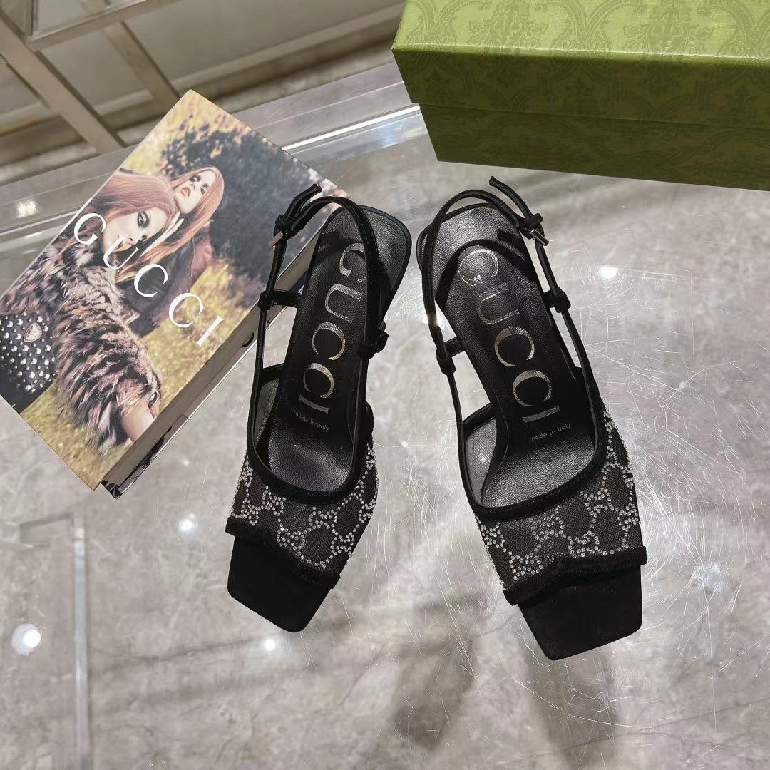 Gvc*1 Women’s GG Slingback Mid-Heel Pump Black For Women GG